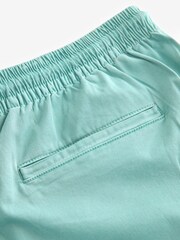 Aqua Blue Washed Cotton Elasticated Waist Shorts - Image 9 of 10