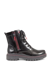 Pavers Duel Fastening Black Ankle Boots - Image 1 of 5