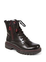 Pavers Duel Fastening Black Ankle Boots - Image 3 of 5