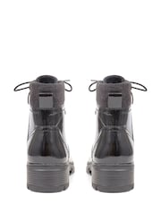 Pavers Lace-Up Black Ankle Boots - Image 3 of 5