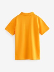 Clarks Yellow Boys Short Sleeve School Polo Shirts 2 Pack - Image 3 of 5