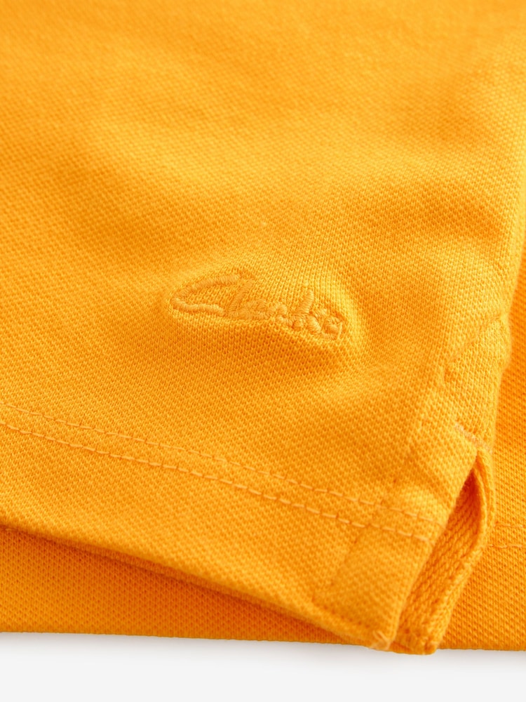 Clarks Yellow Boys Short Sleeve School Polo Shirts 2 Pack - Image 5 of 5