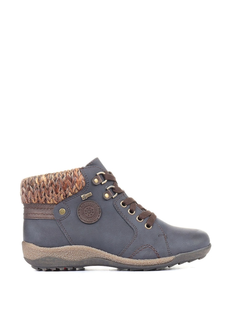 Pavers Purple Pavers Knitted Cuff Ankle Boots - Image 1 of 5