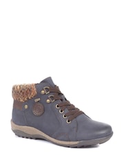 Pavers Purple Pavers Knitted Cuff Ankle Boots - Image 2 of 5