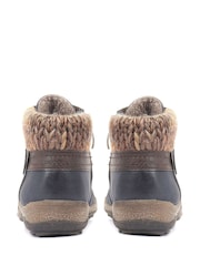 Pavers Purple Pavers Knitted Cuff Ankle Boots - Image 3 of 5