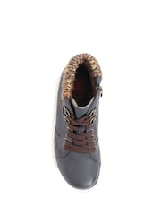 Pavers Purple Pavers Knitted Cuff Ankle Boots - Image 4 of 5