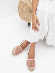 Pink Forever Comfort® Beaded Espadrilles - Image 1 of 6