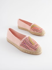 Pink Forever Comfort® Beaded Espadrilles - Image 2 of 6