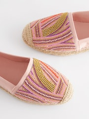 Pink Forever Comfort® Beaded Espadrilles - Image 6 of 6