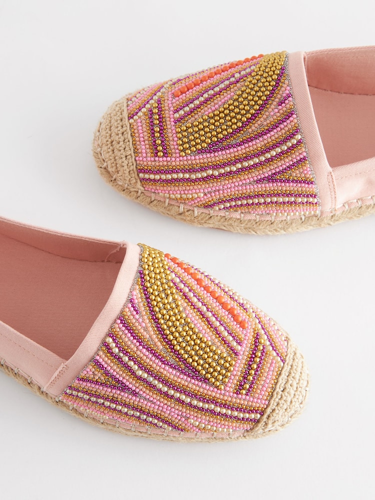 Pink Forever Comfort® Beaded Espadrilles - Image 6 of 6