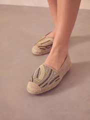 Metallic Forever Comfort® Beaded Espadrilles - Image 4 of 9
