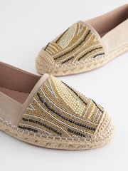 Metallic Forever Comfort® Beaded Espadrilles - Image 8 of 9