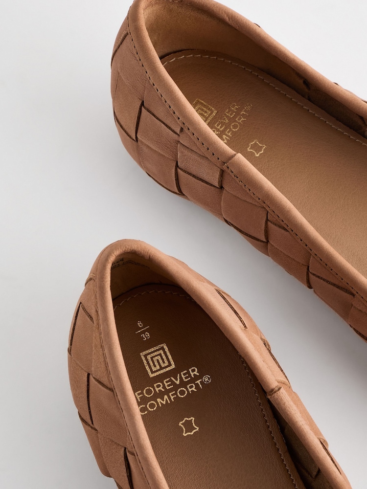 Rjava - Usnjene tkane balerinke Forever Comfort® - Slika 8 iz 8 Rjava - Usnjene tkane balerinke Forever Comfort® - Slika 8 iz 8