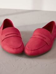 Coral Pink Signature Leather Slim Sole Loafers - Image 5 of 8