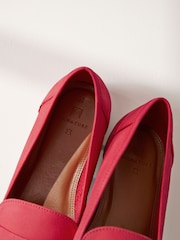 Coral Pink Signature Leather Slim Sole Loafers - Image 6 of 8