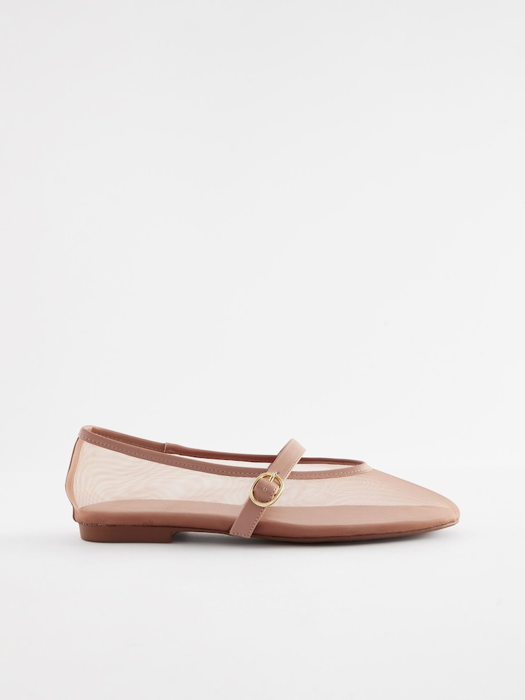 Nude Forever Comfort® Mesh Mary Jane Shoes - Image 2 of 9