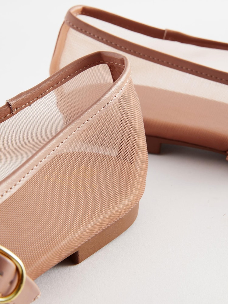 Nude Forever Comfort® Mesh Mary Jane Shoes - Image 7 of 9