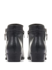 Pavers Black Pavers Knitted Cuff Ankle Boots - Image 3 of 5