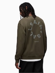 AllSaints Green Tierra Crew Sweater - Image 2 of 7