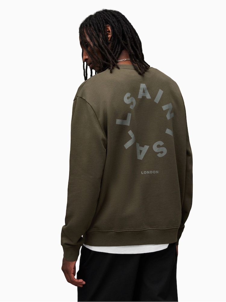 AllSaints Green Tierra Crew Sweater - Image 2 of 7