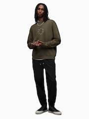 AllSaints Green Tierra Crew Sweater - Image 3 of 7