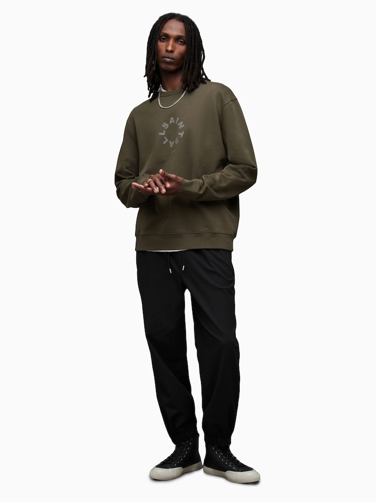 AllSaints Green Tierra Crew Sweater - Image 3 of 7