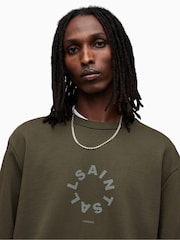 AllSaints Green Tierra Crew Sweater - Image 5 of 7