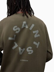 AllSaints Green Tierra Crew Sweater - Image 6 of 7