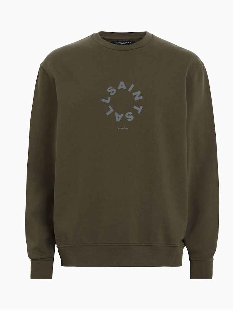 AllSaints Green Tierra Crew Sweater - Image 7 of 7