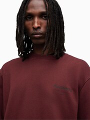 AllSaints Red Underground Crew Jumper - Image 5 of 7