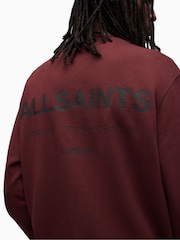 AllSaints Red Underground Crew Jumper - Image 6 of 7