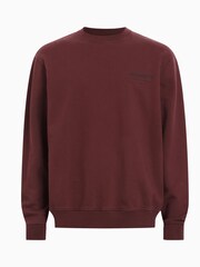 AllSaints Red Underground Crew Jumper - Image 7 of 7