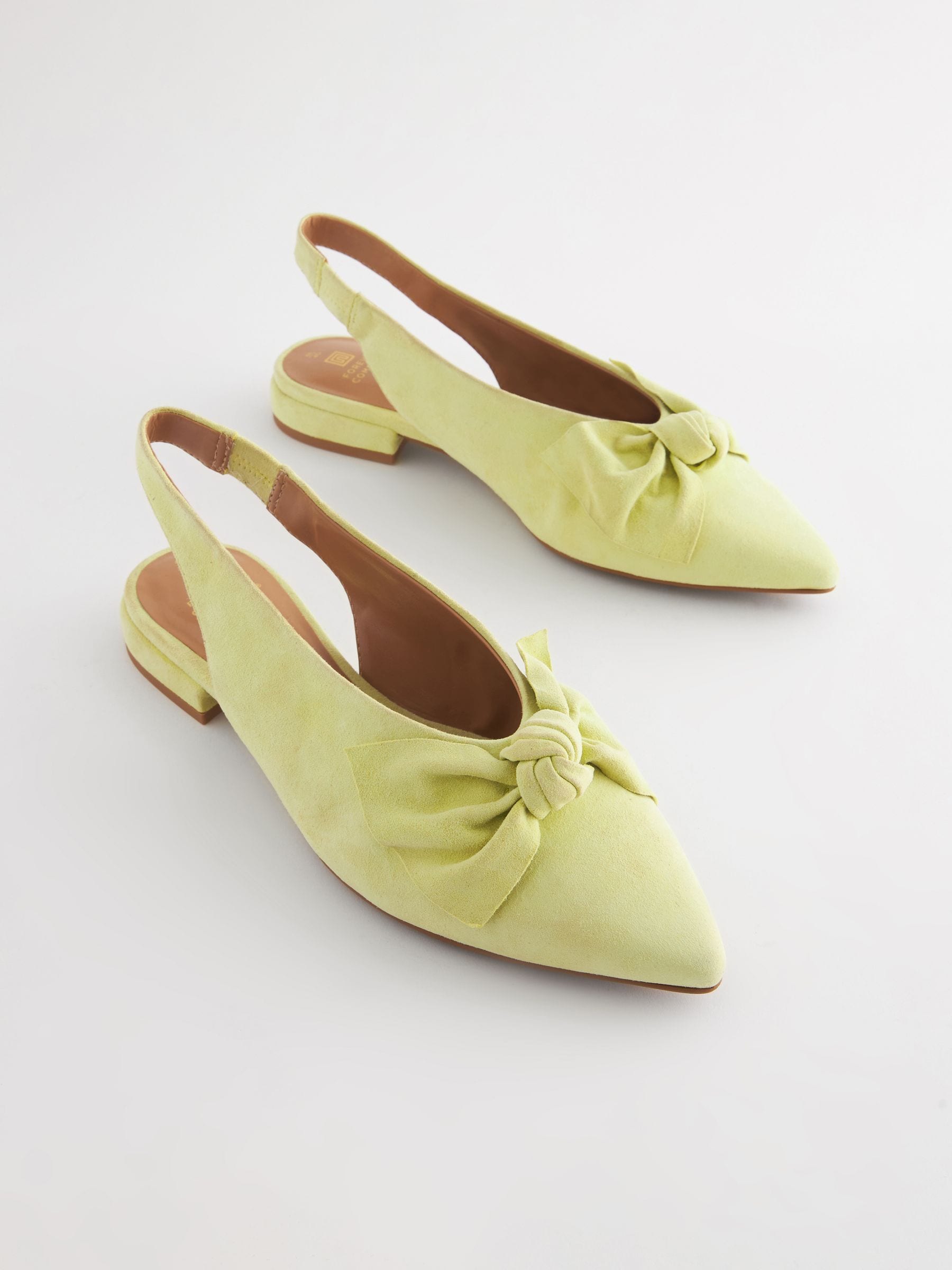 Yellow slingback flats deals