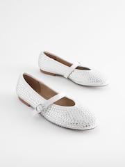 White Forever Comfort® Jewel Mary Jane Shoes - Image 1 of 6