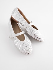 White Forever Comfort® Jewel Mary Jane Shoes - Image 3 of 6