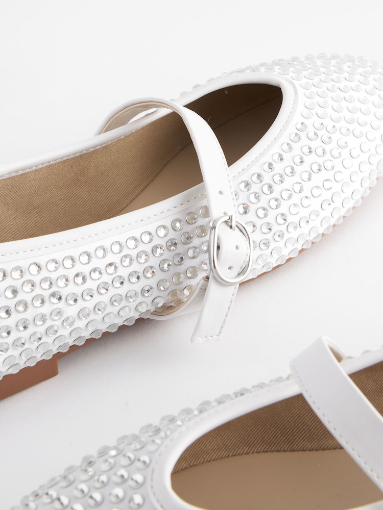 White Forever Comfort® Jewel Mary Jane Shoes - Image 6 of 6