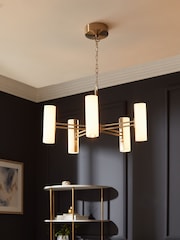 Brass Enzo 5 Light Chandelier Ceiling Light - Image 1 of 5