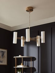 Brass Enzo 5 Light Chandelier Ceiling Light - Image 2 of 5