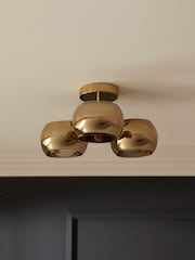 Gold Marco 3 Light Flush Fitting Ceiling Light - Image 2 of 4