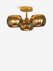 Gold Marco 3 Light Flush Fitting Ceiling Light - Image 4 of 4