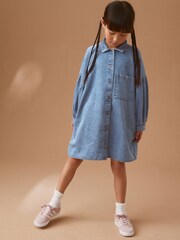 Blue Denim Shirt Dress (3-16yrs) - Image 3 of 8