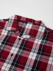 Polarn O. Pyret Red Organic Checked Christmas Pyjamas - Image 2 of 4