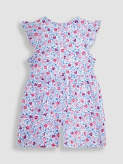 JoJo Maman Bébé Pink Ladybird Ditsy Floral Playsuit - Image 2 of 3