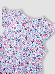 JoJo Maman Bébé Pink Ladybird Ditsy Floral Playsuit - Image 3 of 3