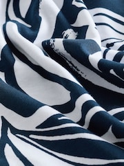 Navy Leaf 100% Cotton Short Sleeve Print Polo Shirt - Image 7 of 7