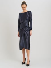 Gina Bacconi Tara Satin Midi Dress - Imagen 2 de 6