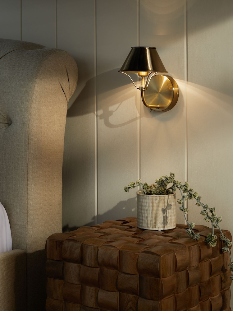Brass Hector Rechargeable Wireless Wall Light - Image 1 of 5