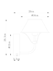 Brass Hector Rechargeable Wireless Wall Light - Image 4 of 5
