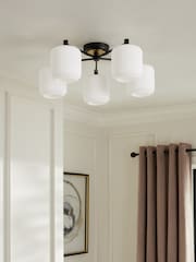 Black Ryker 5 Light Flush Ceiling Light Fitting - Image 2 of 5