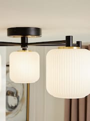 Black Ryker 5 Light Flush Ceiling Light Fitting - Image 3 of 5